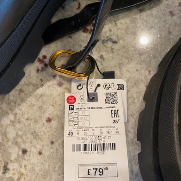 Zara Black Lug Boot - Picture 2 of 4